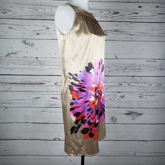 NWT Taylor Halter Ribbon Neck Sleeveless Floral Flower Slip Dress Women’s Size 2 - Picture 4 of 11